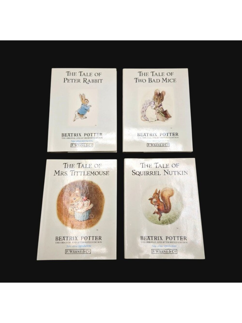 Beatrix Potter Hardcover Childrens Book Set of 4 Peter Rabbit and More